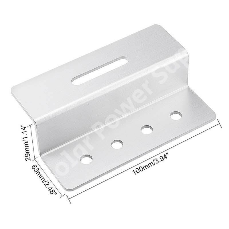 【AZ】100mm×250mmを50枚 Solar Power Supply 100mm Z Style Aluminum mounting brackets